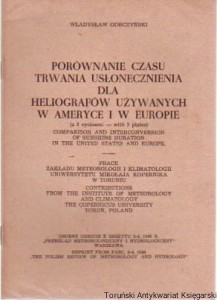 Porównanie czasu trwania usłonecznienia dla heliografów używanych w Ameryce i Europie / Władysław Gorczyński
