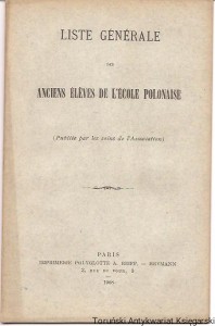 Liste Generale des Anciens eleves de l'ecole Polonaise