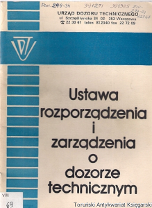 Ustawa rozporządzenia i zarządzenia o dozorze technicznym (1991)