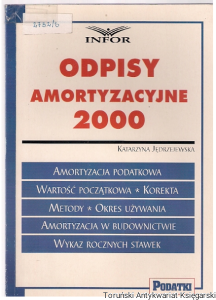 Odpisy amortyzacyjne 2000 / Katarzyna Jędrzejewska