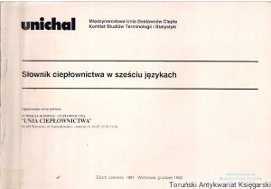Słownik ciepłownictwa w sześciu językach