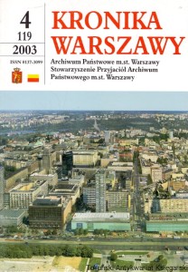 Kronika Warszawy 4 119 2003 / Praca zbiorowa 