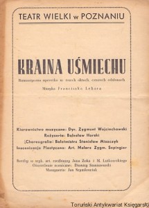 Teatr Wielki w Poznaniu Kraina uśmiechu : romantyczna operetka w trzech aktach, czterech odsłonach