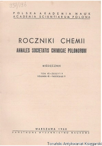 Roczniki Chemii : Annales Societatis Chimicae Polonorum Miesięcznik Tom 42-Zeszyt 9