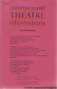 International Theatre informations ETE/1971/Summer
