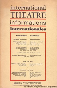 International Theatre informations internationales Nouvelle Serie No 62-63 Septembre-Decembre 1967