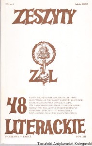 Zeszyty literackie 48 : kwartalnik jesień 1994