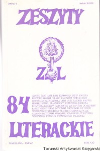 Zeszyty literackie 84 : kwartalnik jesień 2003