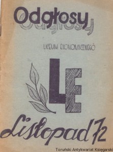 Odgłosy Liceum Ekonomicznego : Listopad 72 / Praca zbiorowa