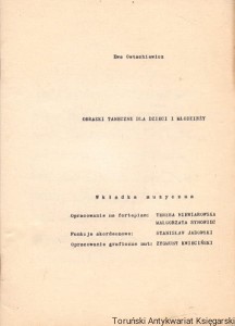 Obrazki taneczne dla dzieci i młodzieży / Ewa Ostachiewicz 