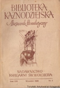 Biblioteka Kaznodziejska Miesięcznik Homiletyczny Tom LXI, Wrzesień 1958, Nr 3 / Praca zbiorowa
