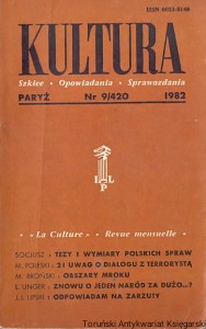 Kultura : Szkice-Opowiadania-Sprawozdania, Paryż Nr 9/420, 1982 / Socjusz, Poleski, Broński, Unger, Lipski