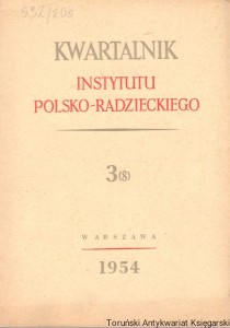 Kwartalnik Instytutu Polsko-Radzieckiego 3(8) 1954 / Praca zbiorowa 