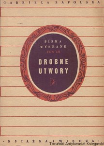Drobne utwory / Gabriela Zapolska 