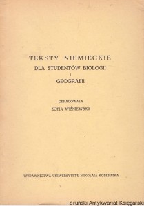 Teksty niemieckie : Dla studentów biologii i geografii / Zofia Wiśniewska (oprac.)