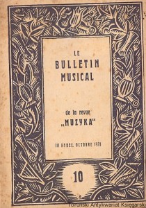 Le Bulletin Musical de la revue "Muzyka" / Brak autora
