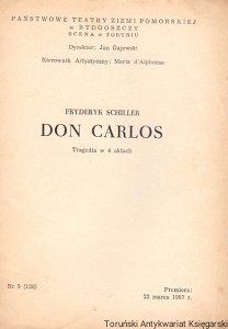 Fryderyk Schiller : Don Carlos : Tragedia w 4 aktach / Brak autora 