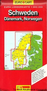 Euro-Landekarte 1 : 800.000 Schweden, Danemark, Norwegen / Brak autora