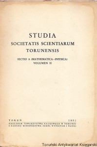 Studia Societatis Scientiarum Torunensis / Praca zbiorowa