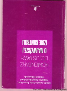 Komentarz do ustawy o Najwyższej Izbie Kontroli : z dnia 23 grudnia 1994 roku (Dz.U. z 1995 r. nr 13, poz. 59 z późn. zm.) : Stan prawny na dzień 31 maja 2000 r. / Elżbieta Jarzęcka-Siwik, Teresa Liszcz, Małgorzata Niezgódka-Medkova, Wojciech Robaczyński