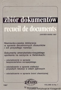 Zbiór dokumentów recueil de documents Janvier – Mars 1997 volume 53 No. 1 / Praca zbiorwa 