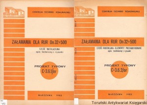 Załamania dla rur Dn 32:500 część instalacyjna opis techniczny i rysunki : Projekt typowy C-3.6.1/or / Praca zbiorowa 