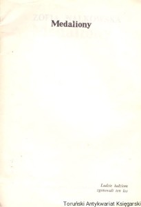 Medaliony / Zofia Nałkowska 
