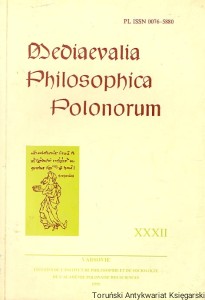 Mediaevalia Philosophica Polonorum XXXII / Władysław Seńko, Jerzy B. Korolec 