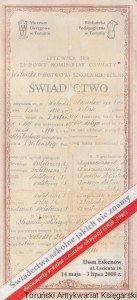 Świadectwa szkolne jakich nie znamy. Dokumenty szkolne z czasów okupacji (1939-1945) / Hanna Maciejewska-Marcinkowska (red.)