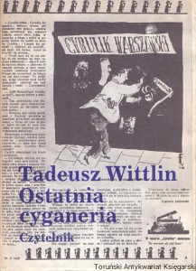 Ostatnia cyganeria / Tadeusz Wittlin