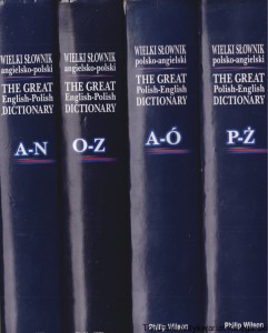 Wielki słownik angielsko-polski Tom 1 A-N, Tom 2 O-Z, Wielki słownik polsko-angielski Tom 1 A-Ó, Tom 2 P-Ż  / Jan Stanisławski (1999)