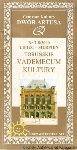Toruńskie Vademecum Kultury Nr 7-8/2000 lipiec-sierpień /  Brak autora 