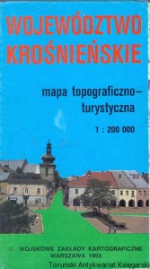 Województwo krośnieńskie : Mapa topograficzno-turystyczna / Praca zbiorowa
