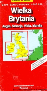 Wielka Brytania : Anglia, Szkocja, Walią, Irlandia : Mapa samochodowa / Brak autora 