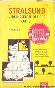 Stralsund Verkehrskarte der DDR Blatt 2 / Brak autora 
