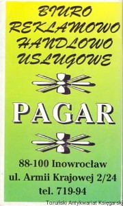 Plan Torunia. Firmy. Biuro Reklamowo Handlowo Usługowe PAGAR / Brak autora 