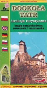 Dookoła Tatr : Atrakcje turystyczne : Mapa samochodowa, rowerowa i narciarska