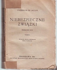 Niebezpieczne związki Tom I / Choderlos de Laclos 1922