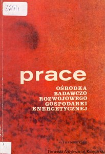 Prace Ośrodka Badawczo Rozwojowego Gospodarki Energetycznej Nr 5 Katowice 1982 / Praca zbiorowa 