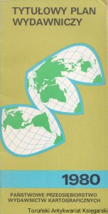 Państwowe Przedsiębiorstwo Wydawnictw Kartograficznych Tytułowy plan wydawniczy 1980