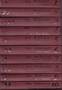 Wybór pism Komplet Tomy 1-10 [Nowele, Anielka, Placówka, Lalka, Emancypantki, Faraon] / Bolesław Prus (zacieki w dolnych częściach bloku książki)
