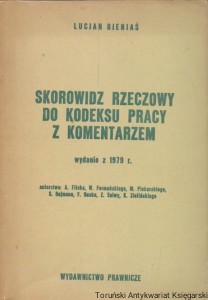 Skorowidz rzeczowy do kodeksu pracy z komentarzem wydanie z 1979 r. / Lucjan Bieniaś