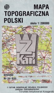 Mapa topograficzna Polski : Krosno