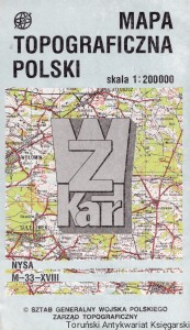 Mapa topograficzna Polski : Nysa