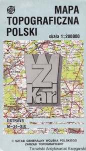 Mapa topograficzna Polski : Ostrava