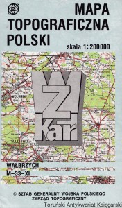 Mapa topograficzna Polski : Wałbrzych