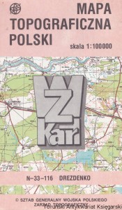 Mapa topograficzna Polski : Drezdenko