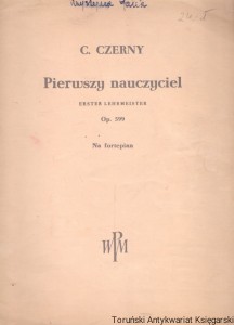 Pierwszy nauczyciel Na fortepian / C. Czerny 
