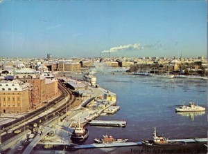 Pocztówka Stockholm Skeppsborn and Strommen / Gunnar Heilborn 