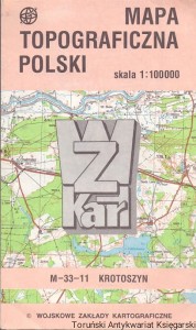 Mapa topograficzna Polski Krotoszyn / Praca zbiorowa